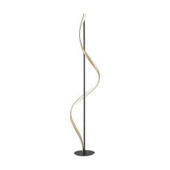Lampadaire Paul Neuhaus Qswing Led Anthracite, Or, 1 Lumiere, Telecommandes