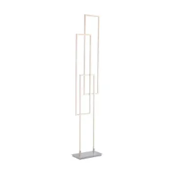 Lampadaire Paul Neuhaus Q-Inigo Led Acier Brosse, 3 Lumieres, Telecommandes