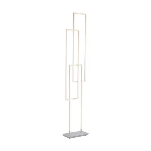 Lampadaire Paul Neuhaus Q-Inigo Led Acier Brosse, 3 Lumieres, Telecommandes