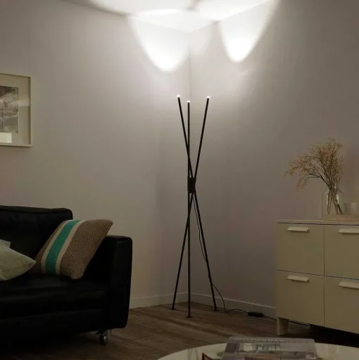 Lampadaire Paul-Neuhaus Q-Peter Led Anthracite, 3 Lumieres, Telecommandes