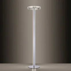 Lampadaire Paul-Neuhaus Q-Vito Led Acier Brosse, 3 Lumieres, Telecommandes