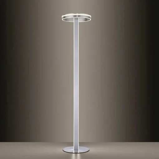 Lampadaire Paul-Neuhaus Q-Vito Led Acier Brosse, 3 Lumieres, Telecommandes