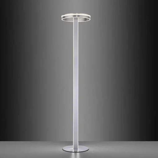 Lampadaire Paul-Neuhaus Q-Vito Led Acier Brosse, 3 Lumieres, Telecommandes