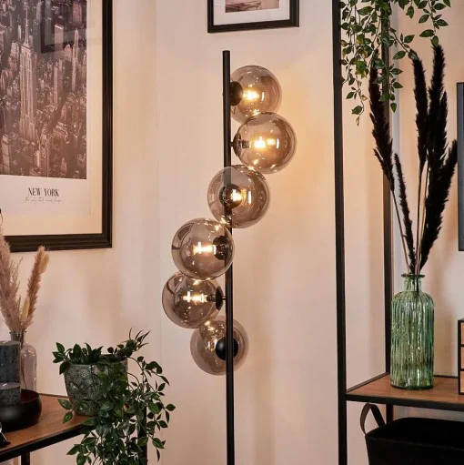 Lampadaire Remaisnil Fume, 6 Lumieres