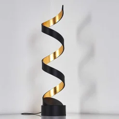 Lampadaire Rezat Led Noir Dore, 1 Lumiere