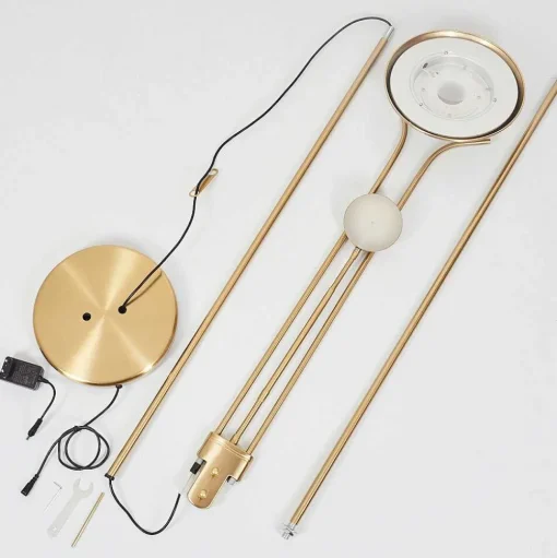 Lampadaire Rom Led Vieux Laiton, 2 Lumieres