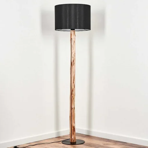 Lampadaire Saladillo Ecru, Noir, 1 Lumiere