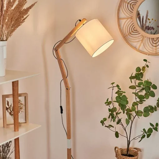 Lampadaire Tukchor Ecru, 1 Lumiere