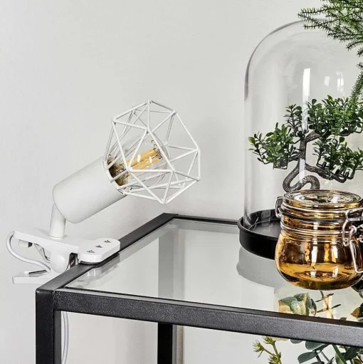 Lampe A Clipper Baripada Blanc, 1 Lumiere