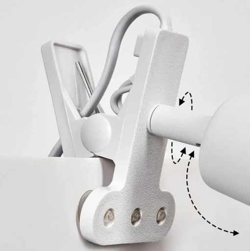 Lampe A Clipper Baripada Blanc, 1 Lumiere