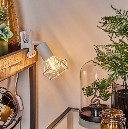 Lampe A Clipper Baripada Blanc, 1 Lumiere