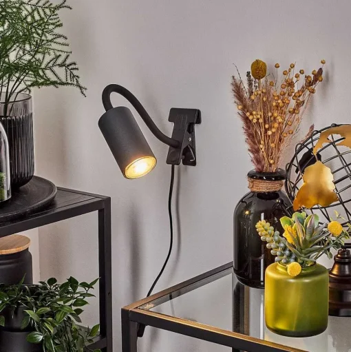 Lampe A Clipper Javel Noir, 1 Lumiere