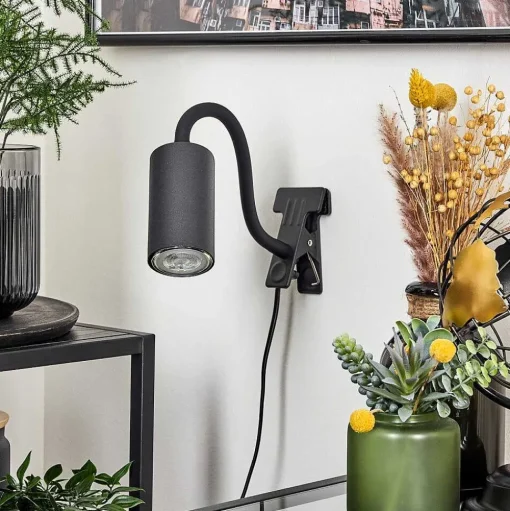Lampe A Clipper Javel Noir, 1 Lumiere