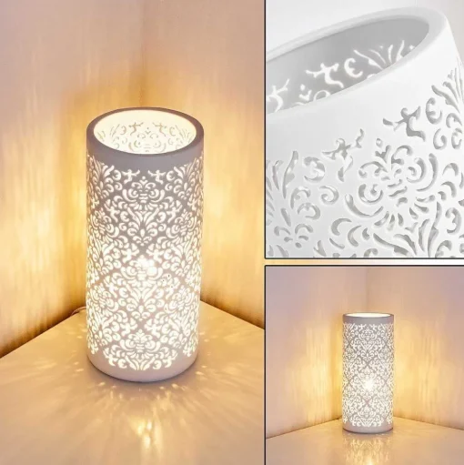 Lampe A Poser Aberjona Blanc, 1 Lumiere