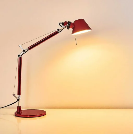 Lampe A Poser Artemide Tolomeo Micro Rouge, 1 Lumiere