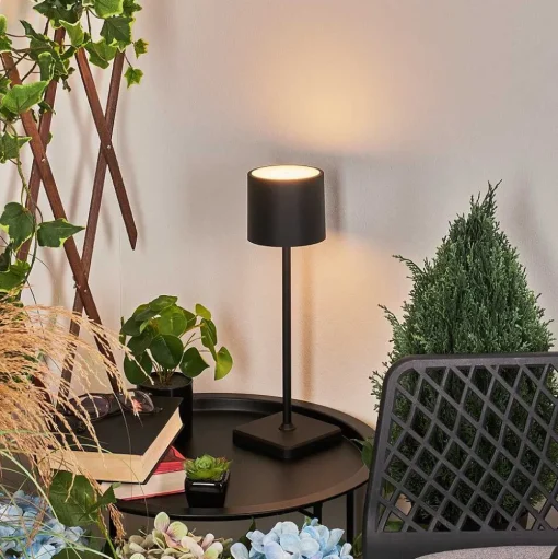 Lampe A Poser Cajas Led Noir, 1 Lumiere