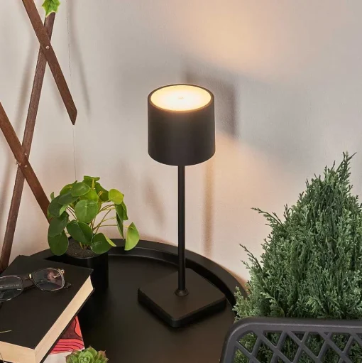 Lampe A Poser Cajas Led Noir, 1 Lumiere