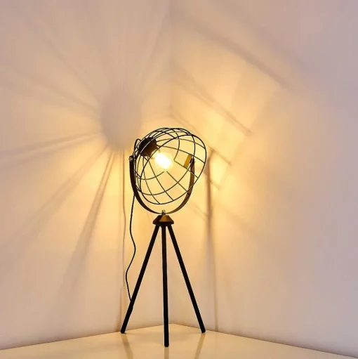 Lampe A Poser Flambeau Noir, 1 Lumiere