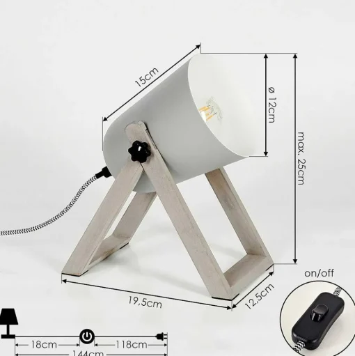 Lampe A Poser Novilly Bois Clair, 1 Lumiere