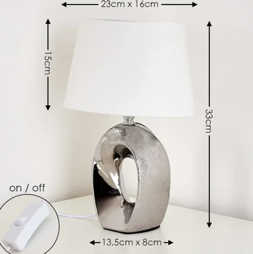Lampe A Poser Rovio Argente, 1 Lumiere