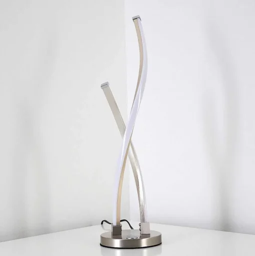 Lampe A Poser Tervo Led Nickel Mat, 2 Lumieres