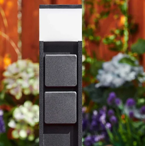 Lampe A Prise Electrique Papacal Led Noir, 1 Lumiere