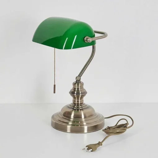 Lampe De Banquier Havsta Vieux Laiton, 1 Lumiere