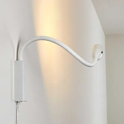 Lampe De Chevet Alsea Led Blanc, 1 Lumiere, Detecteur De Mouvement