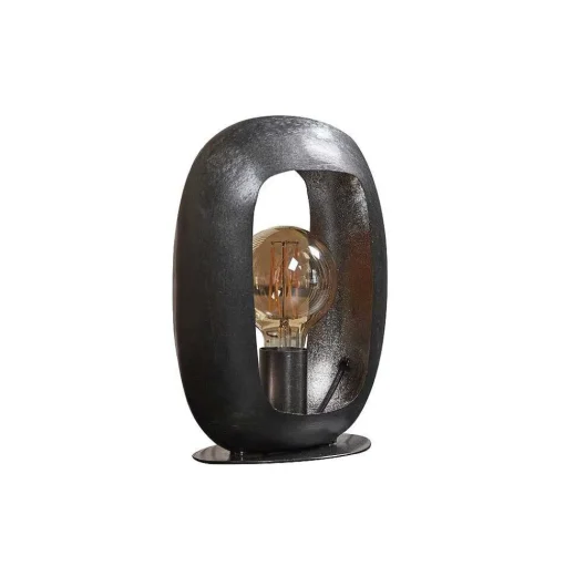 Lampe De Table Arch Nickel Mat, Noir, 1 Lumiere