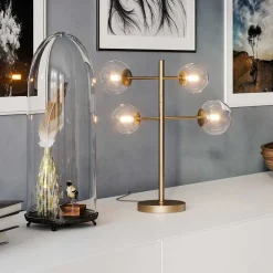 Lampe De Table By Rydens Avenue Or, 4 Lumieres