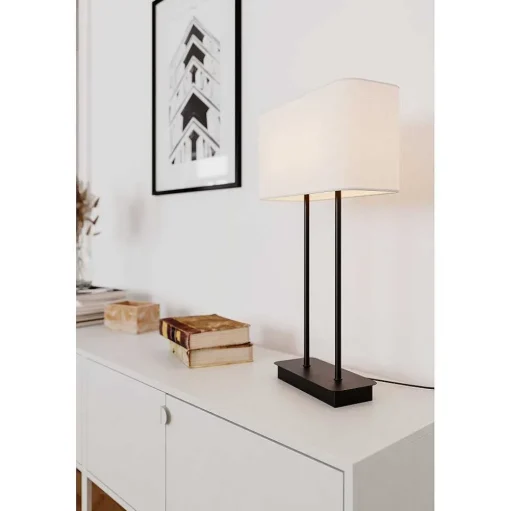 Lampe De Table By Rydens Luton Noir, 2 Lumieres