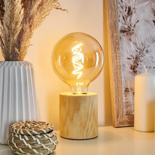 Lampe De Table Canedo Brun, 1 Lumiere