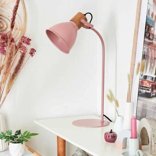 Lampe De Table Chipou Rose, Rose, 1 Lumiere