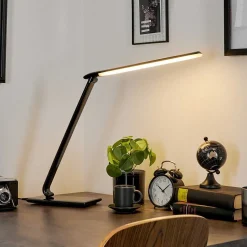 Lampe De Table Chozendo Led Noir, 1 Lumiere