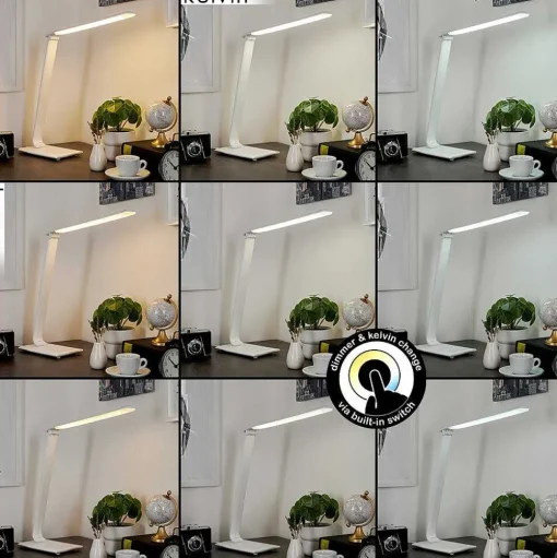 Lampe De Table Chozendo Led Blanc, 1 Lumiere