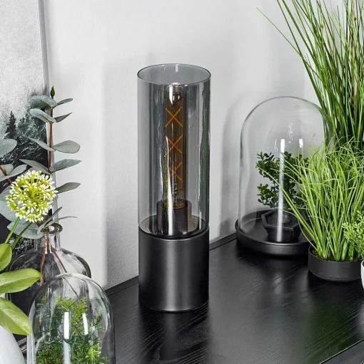 Lampe De Table Dulcita Noir, 1 Lumiere