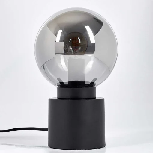 Lampe De Table Flawil Noir, 1 Lumiere