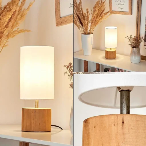 Lampe De Table Geneva Ecru, 1 Lumiere