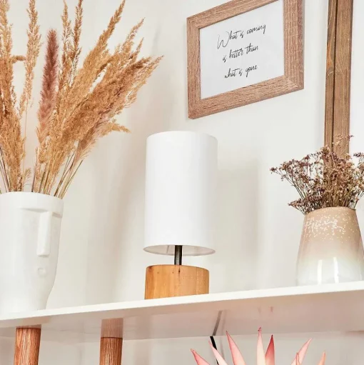 Lampe De Table Geneva Ecru, 1 Lumiere