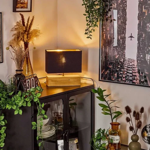 Lampe De Table Geneva Ecru, 1 Lumiere