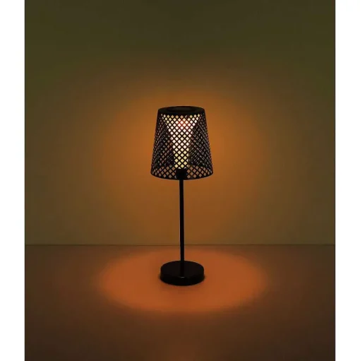 Lampe De Table Globo Solar Led Noir, 1 Lumiere