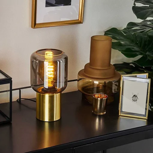 Lampe De Table Keppoch Laiton, 1 Lumiere