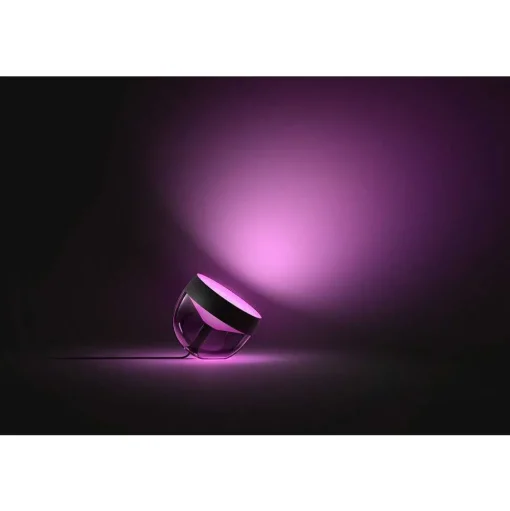 Lampe De Table, Kit D'Extension Philips Hue Ambiance White & Color Iris Led Noir, Transparent, 1 Lumiere, Changeur De Couleurs