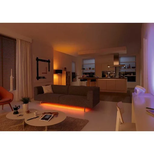 Lampe De Table, Kit D'Extension Philips Hue Ambiance White & Color Iris Led Transparent, Blanc, 1 Lumiere, Changeur De Couleurs