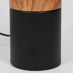 Lampe De Table Lorrain Couleur Bois, 1 Lumiere