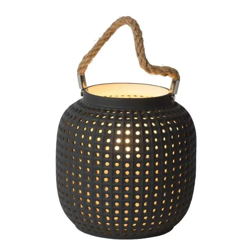 Lampe De Table Lucide Safiya Gris, 1 Lumiere