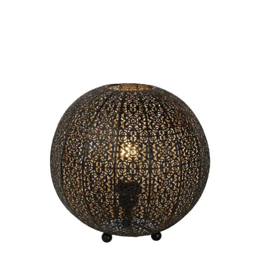 Lampe De Table Lucide Tahar Noir, 1 Lumiere