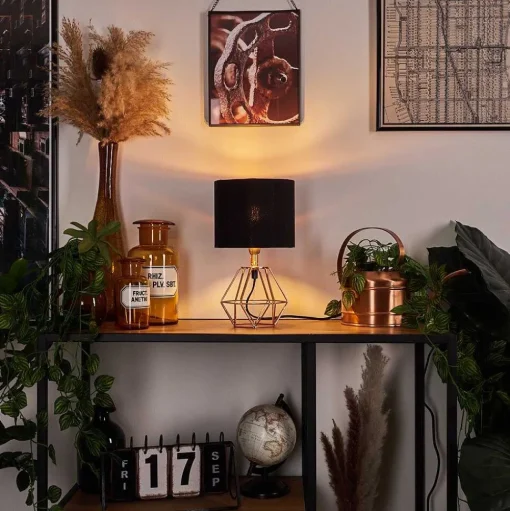Lampe De Table Marang Cuivre, 1 Lumiere