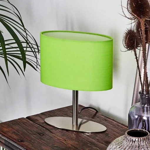 Lampe De Table Mavulu Nickel Mat, 1 Lumiere