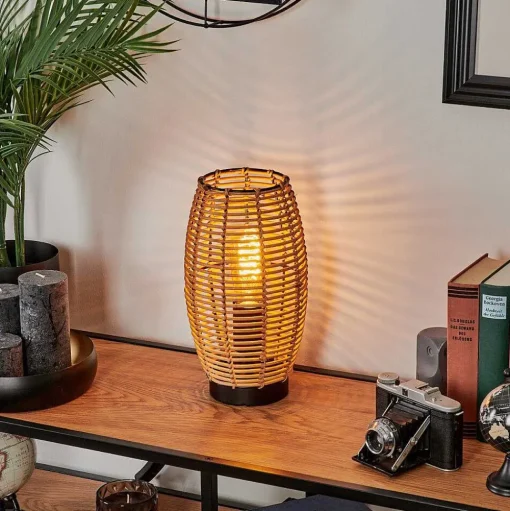 Lampe De Table Mulstrand Ecru, Noir, 1 Lumiere